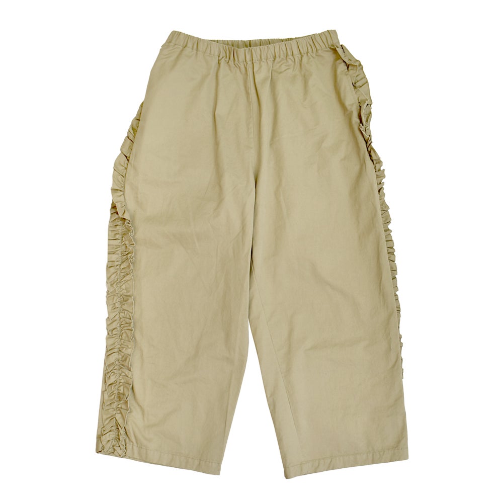 ブリスバンチ (Bliss bunch) サイドフリル切替ワイドパンツ コットンツイルパンツ K761-265 5-1.BEIGE