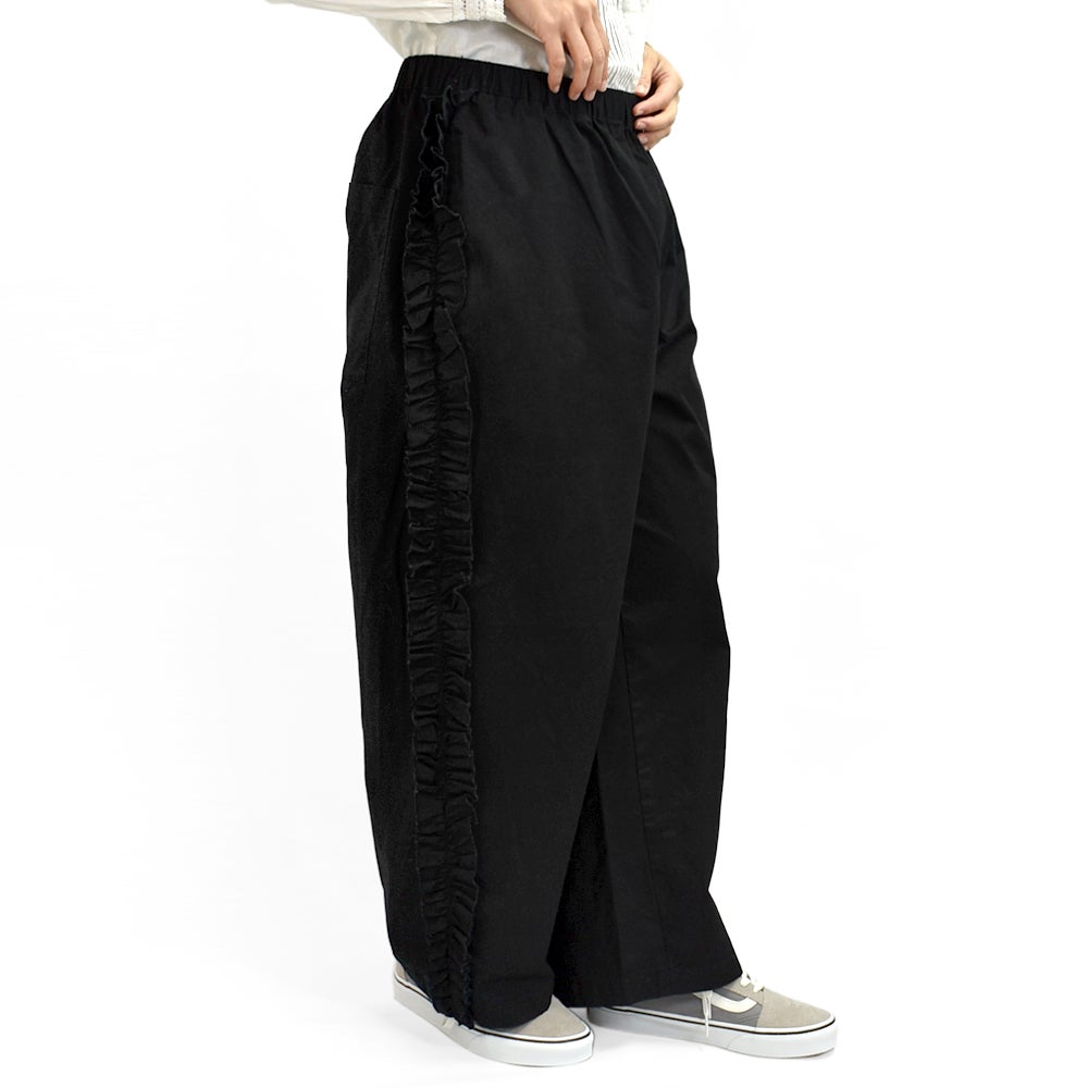 ブリスバンチ (Bliss bunch) サイドフリル切替ワイドパンツ コットンツイルパンツ K761-265