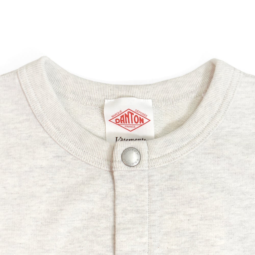 ダントン (DANTON) Women's Dot Button Crew Neck Cardigan 長袖コットンカーディガン DT-C0405CIN
