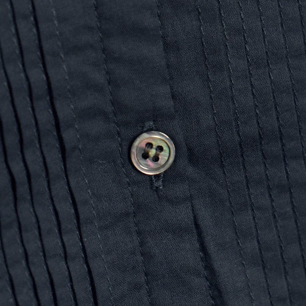 ポンデシャロン (PONT DE CHALONS) スタンドレースカラーピンタックブラウス 長袖シャツ 22610511