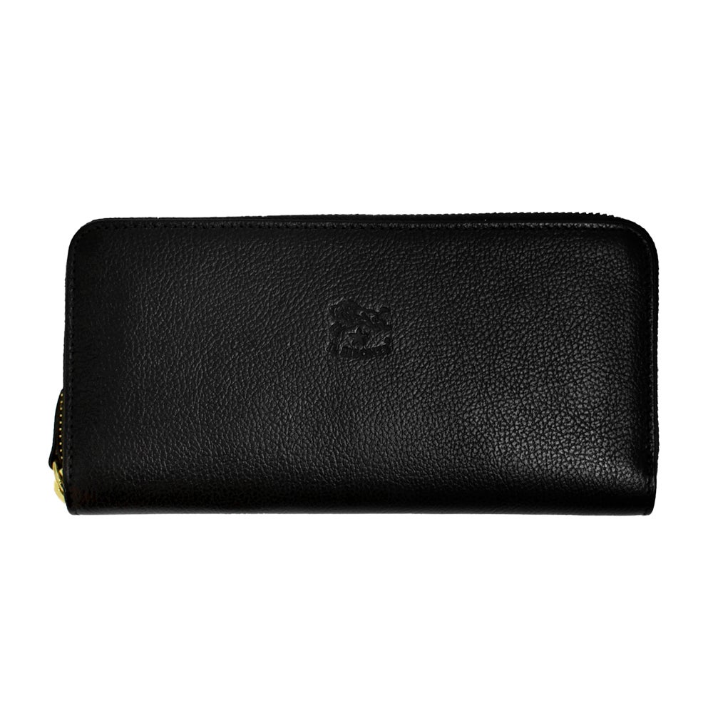 イルビゾンテ (IL BISONTE) ジップアラウンド ロングウォレット 長財布 レザー 54202-3-04240 54202304240 35.ブラック