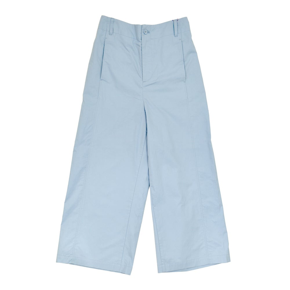 ポンデシャロン (PONT DE CHALONS) シームポケットクロップドパンツ コットンパンツ 22615316 23.サックス