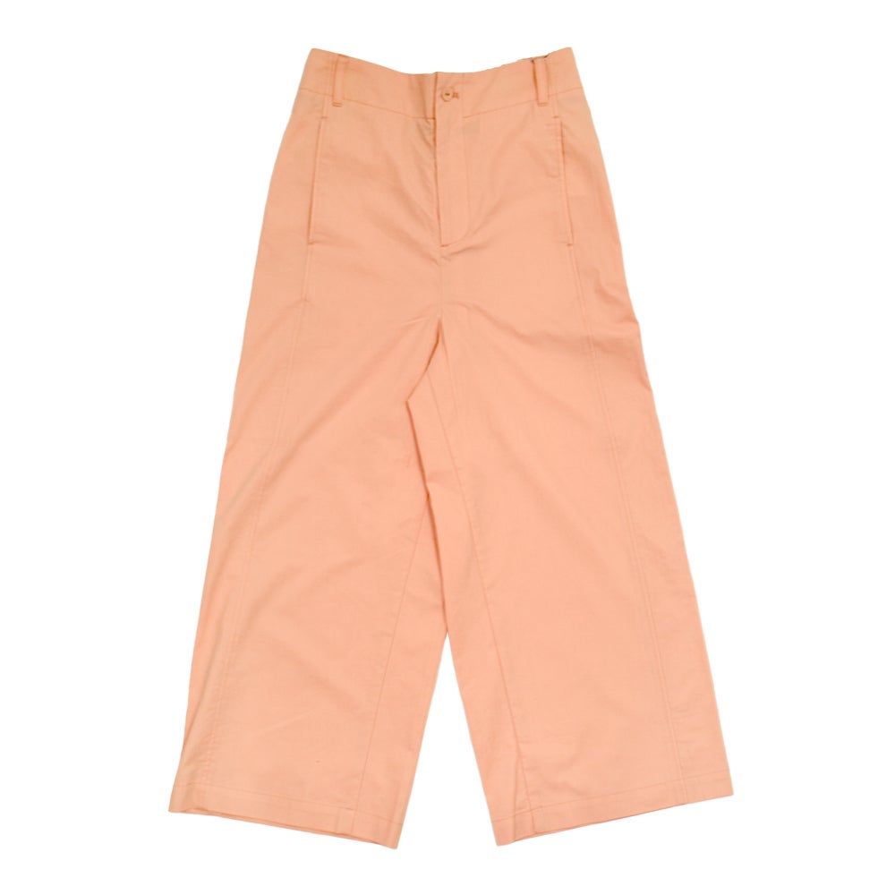 ポンデシャロン (PONT DE CHALONS) シームポケットクロップドパンツ コットンパンツ 22615316 55.コーラルオレンジ