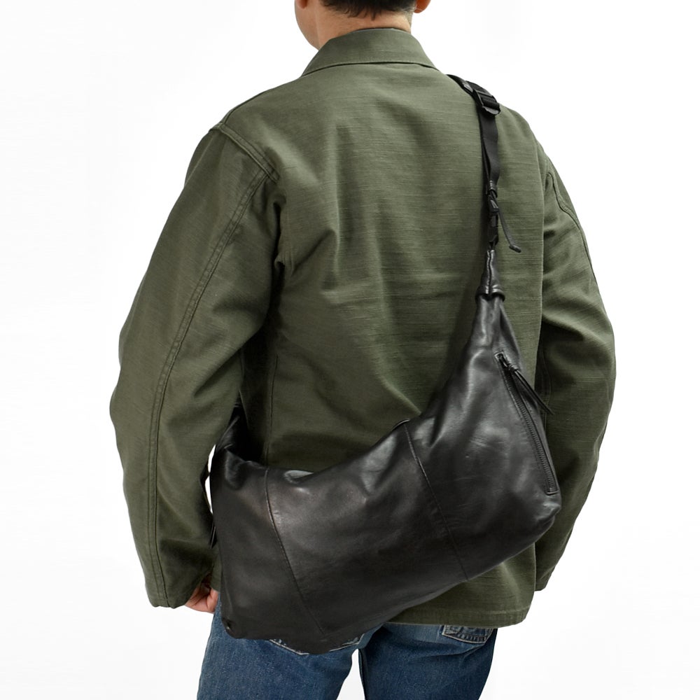 アインソフ (Ain Soph) シープレザー 2WAY ショルダーバッグ MLサイズ 鞄 レザーショルダーバッグ 斜め掛けバッグ 黒 ASE1843-PKS