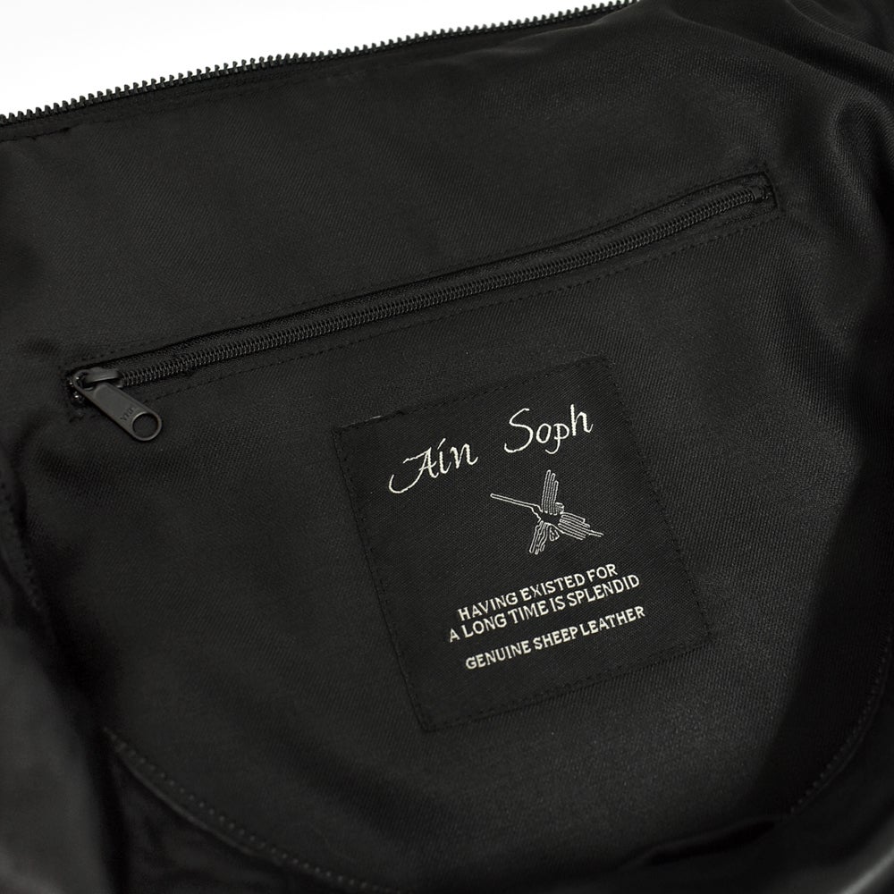 アインソフ (Ain Soph) シープレザー 2WAY ショルダーバッグ MLサイズ 鞄 レザーショルダーバッグ 斜め掛けバッグ 黒 ASE1843-PKS
