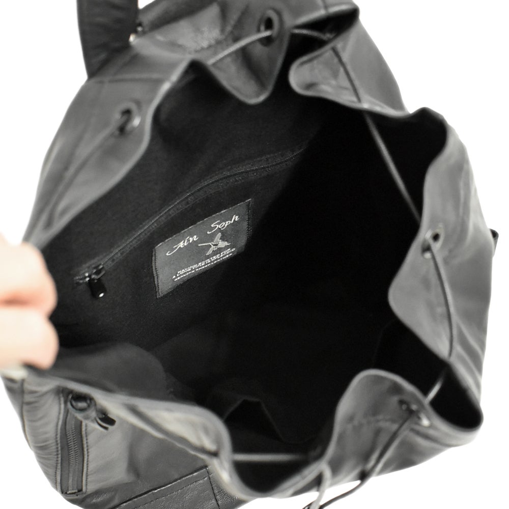 アインソフ (Ain Soph) シープレザー リュック 鞄 レザーリュックサック バックパック 黒 (244018) ASE1845-PKS