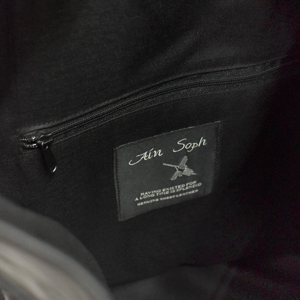 アインソフ (Ain Soph) シープレザー リュック 鞄 レザーリュックサック バックパック 黒 (244018) ASE1845-PKS