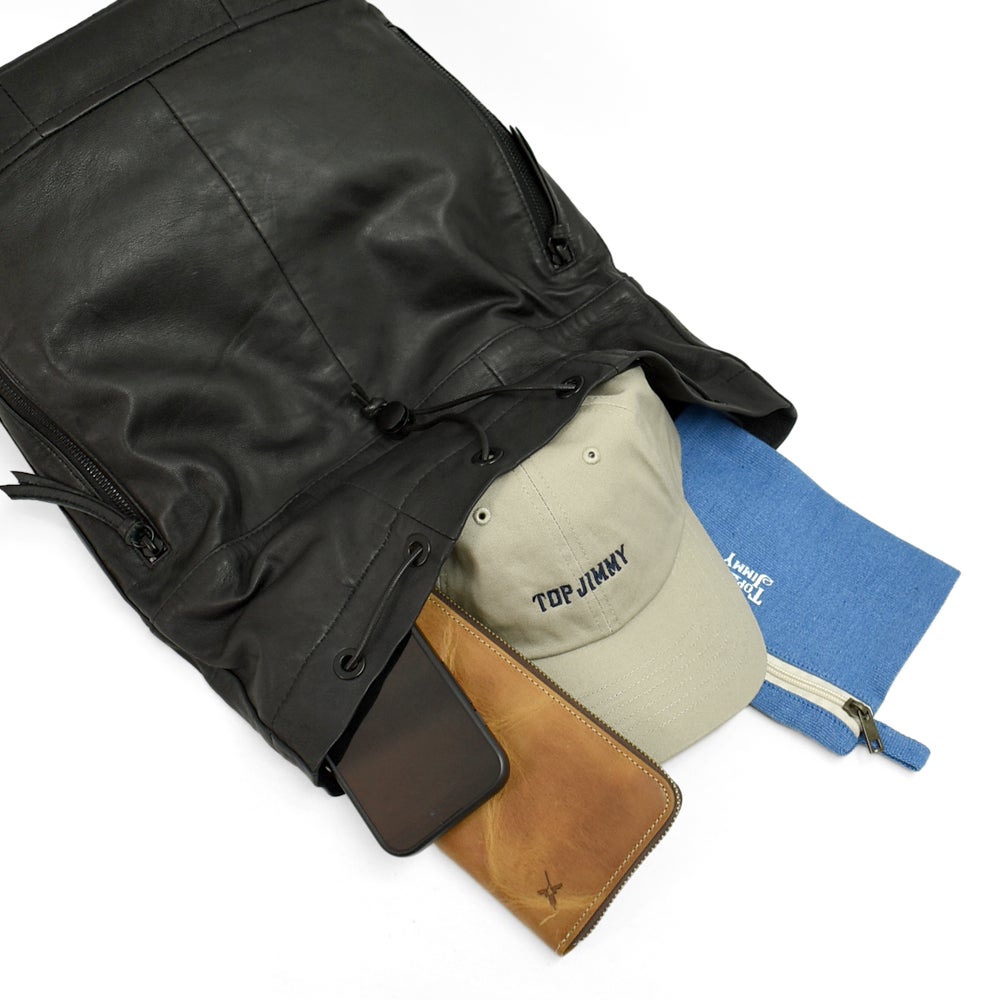 アインソフ (Ain Soph) シープレザー リュック 鞄 レザーリュックサック バックパック 黒 (244018) ASE1845-PKS