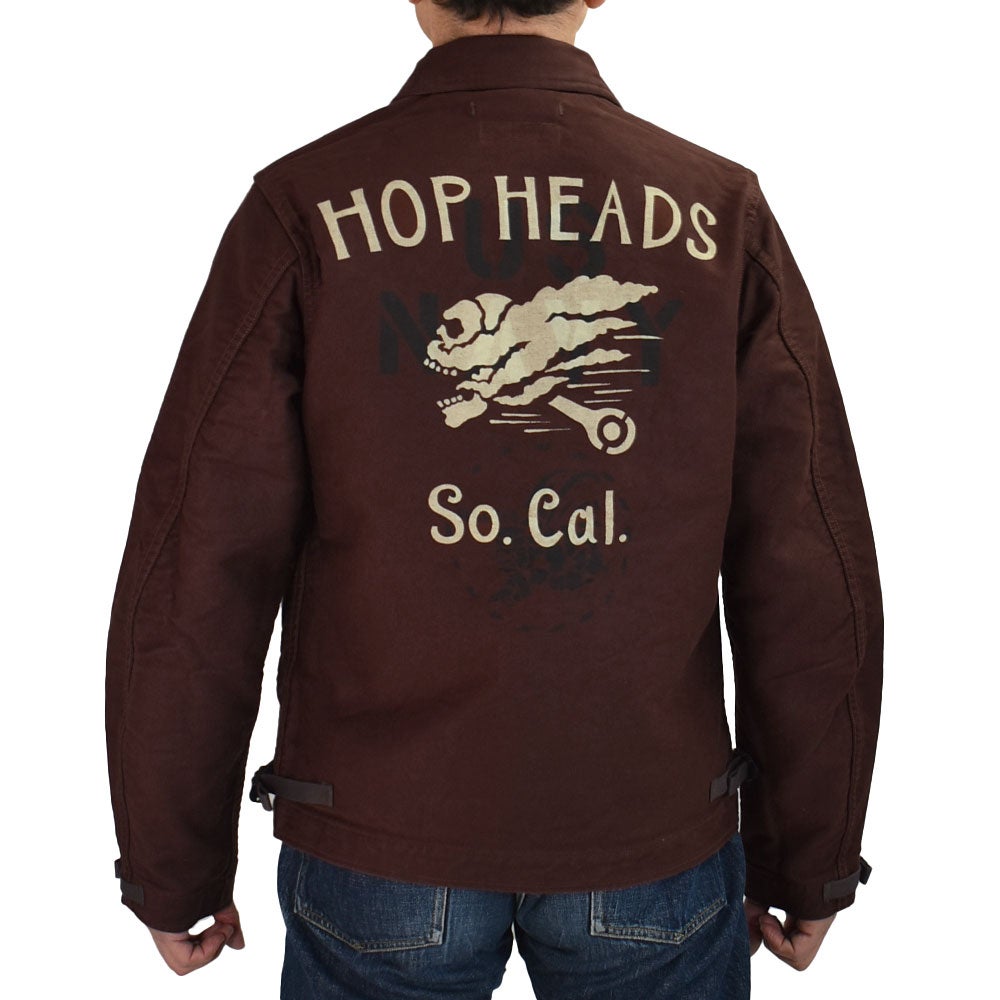 フリーホイーラーズ (FREEWHEELERS) -HOP HEADS- DECK WORKER JACKET Original High Density Jungle Cloth DARK RED BROWN ミリタリーコットンジャケット ライトアウター 2621006