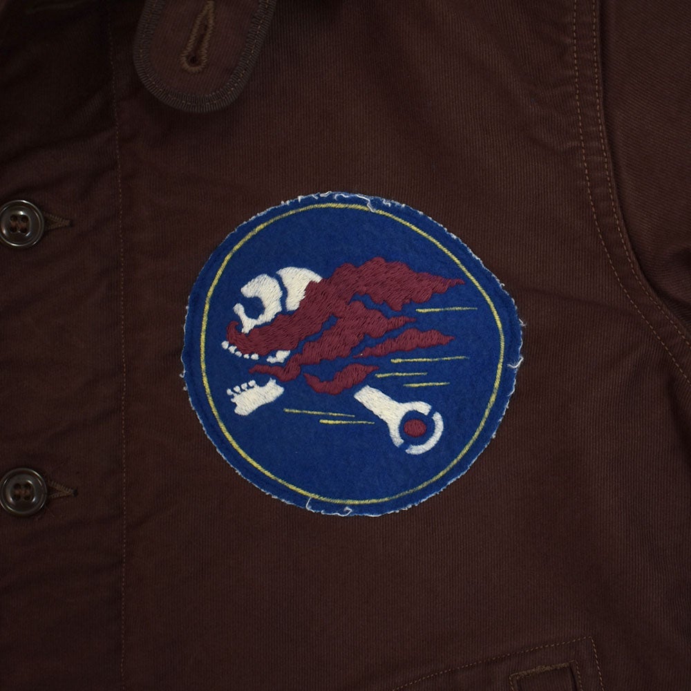 フリーホイーラーズ (FREEWHEELERS) -HOP HEADS- DECK WORKER JACKET Original High Density Jungle Cloth DARK RED BROWN ミリタリーコットンジャケット ライトアウター 2621006