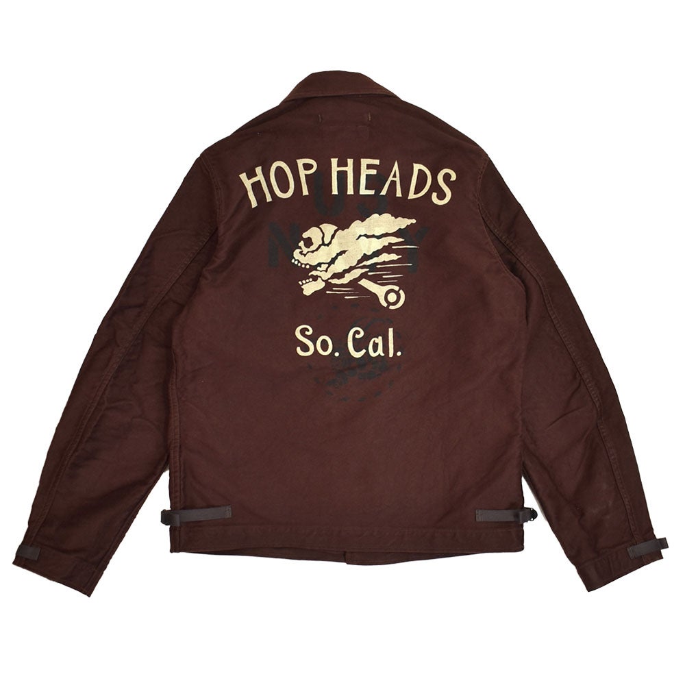 フリーホイーラーズ (FREEWHEELERS) -HOP HEADS- DECK WORKER JACKET Original High Density Jungle Cloth DARK RED BROWN ミリタリーコットンジャケット ライトアウター 2621006