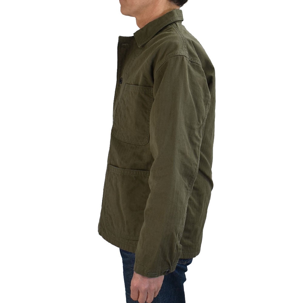 コリンボ (COLIMBO) NAVAL WORK JKT. N-3 TYPE -HERRINGBONE- =PLAIN= ネイバル ワークジャケット N-3 タイプ -へリンボンツイル- カバーオール ミリタリージャケット ワークジャケット ZB-0106