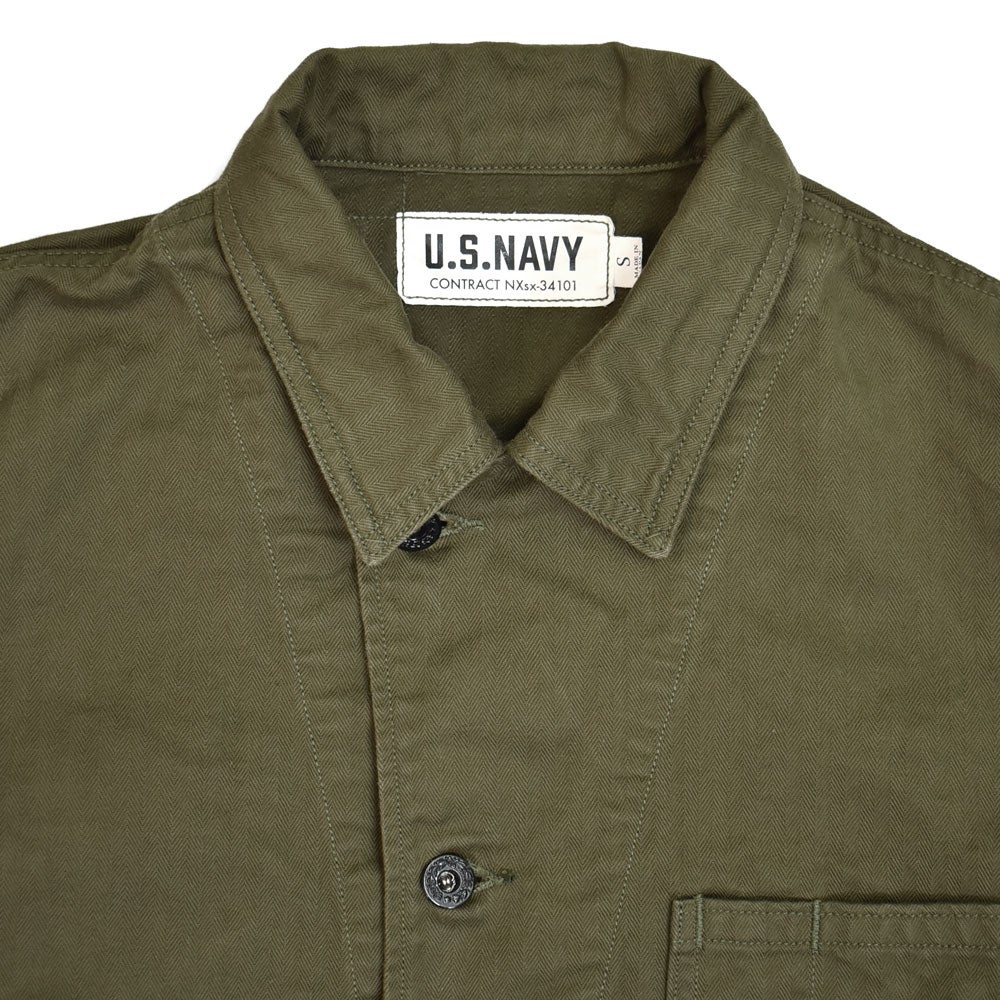 コリンボ (COLIMBO) NAVAL WORK JKT. N-3 TYPE -HERRINGBONE- =PLAIN= ネイバル ワークジャケット N-3 タイプ -へリンボンツイル- カバーオール ミリタリージャケット ワークジャケット ZB-0106