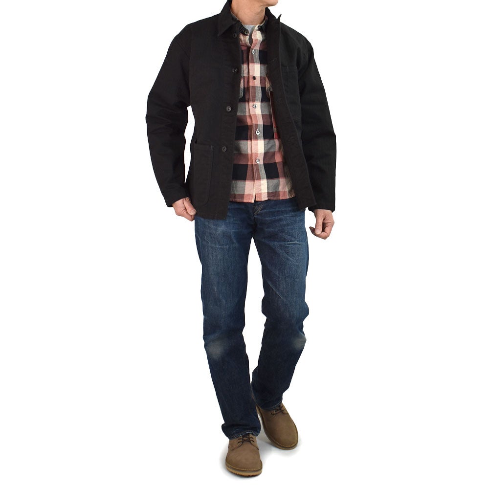 コリンボ (COLIMBO) NAVAL WORK JKT. N-3 TYPE -HERRINGBONE- =PLAIN= ネイバル ワークジャケット N-3 タイプ -へリンボンツイル- カバーオール ミリタリージャケット ワークジャケット ZB-0106