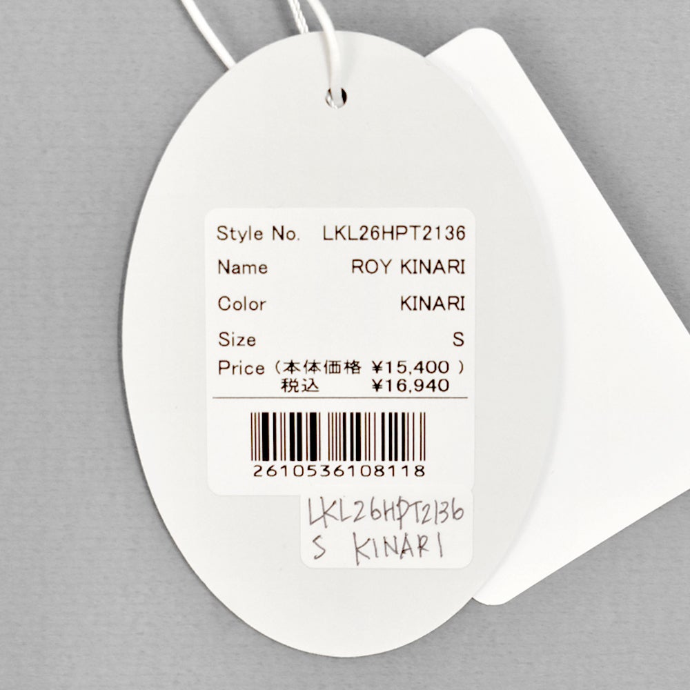 ケレン(KELEN) -ROY KINARI- EASY FIT TROUSER テーパードパンツ ホワイト LKL26HPT2136