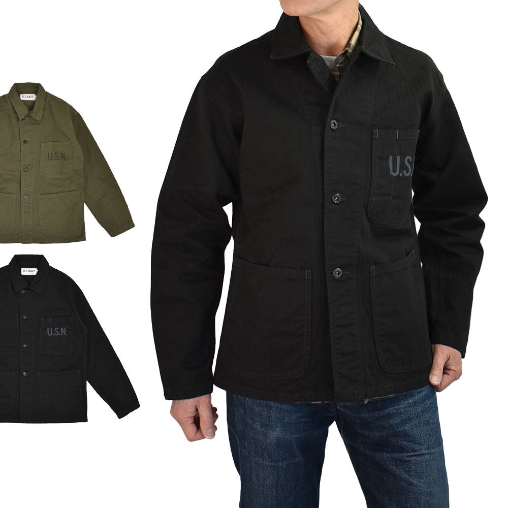 コリンボ (COLIMBO) NAVAL WORK JKT. N-3 TYPE -HERRINGBONE- =CUSTOM= WATKINS-JF ネイバル ワークジャケット N-3 タイプ -へリンボンツイル- ワトキンズ・ジェイエフ カバーオール ミリタリージャケット ワークジャケット カスタム ZB-0107