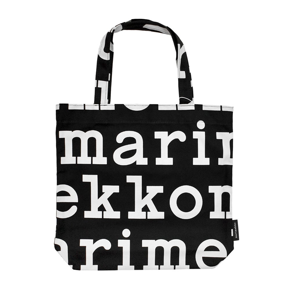 マリメッコ (marimekko) Logo Notko トートバッグ コットンキャンバスバッグ エコバッグ マイバッグ 52199-2-47312 52199247312 99.ブラック×オフホワイト
