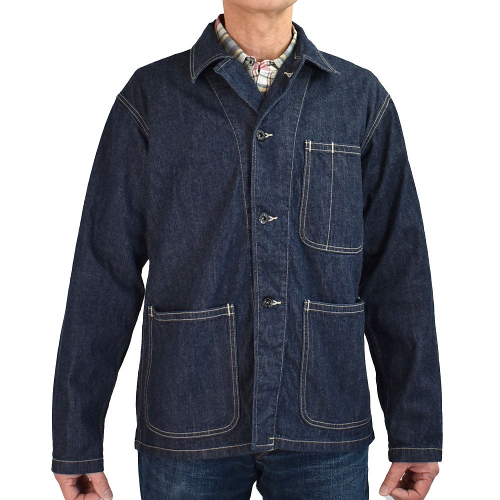コリンボ (COLIMBO) NAVAL WORK JKT. N-3 TYPE -12OZ DENIM- =PLAIN= ネイバル ワークジャケット N-3 タイプ -12oz デニム- カバーオール ミリタリージャケット ワークジャケット ZB-0108