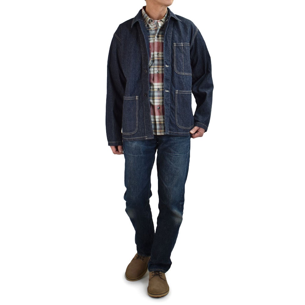コリンボ (COLIMBO) NAVAL WORK JKT. N-3 TYPE -12OZ DENIM- =PLAIN= ネイバル ワークジャケット N-3 タイプ -12oz デニム- カバーオール ミリタリージャケット ワークジャケット ZB-0108