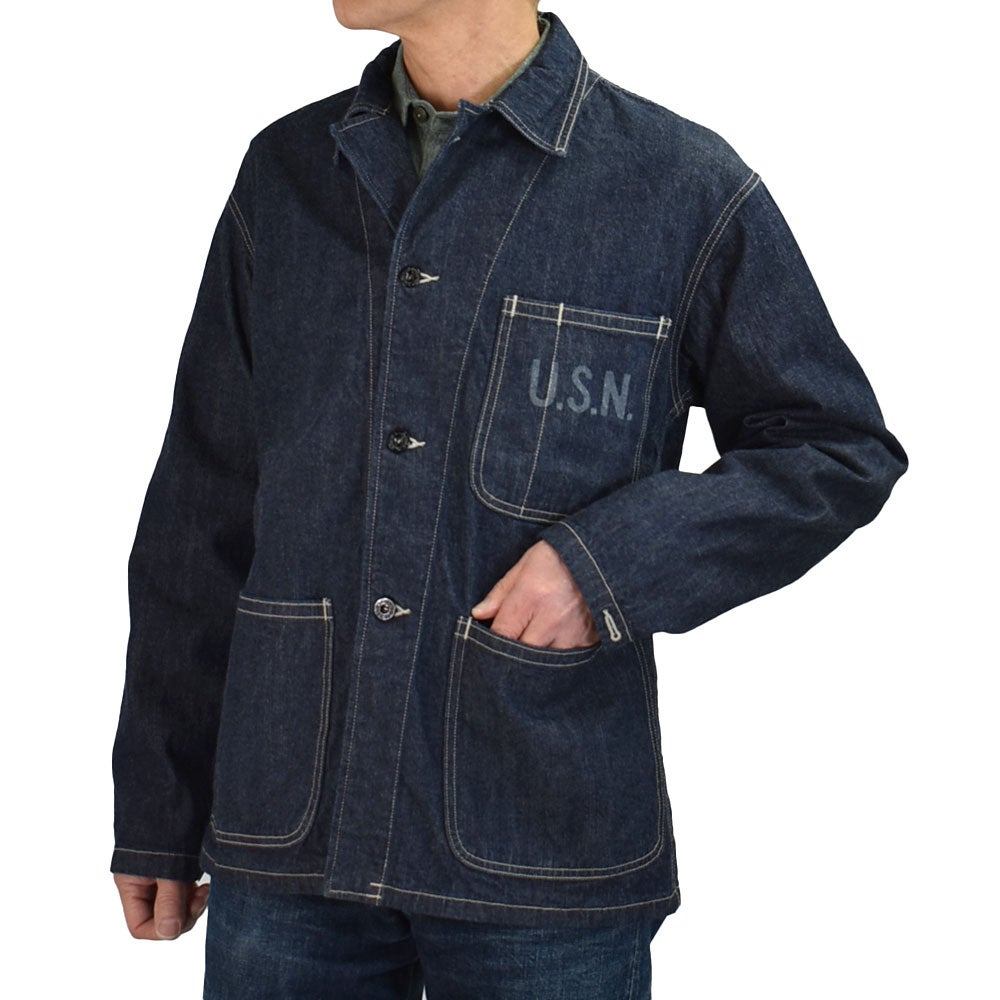 コリンボ(COLIMBO)NAVAL WORK JKT. N-3 TYPE -12OZ DENIM- =CUSTOM= WATKINS-JF ネイバル ワークジャケット N-3 タイプ -12oz デニム- ワトキンズ・ジェイエフ カバーオール ミリタリージャケット ワークジャケット カスタム ZB-0109