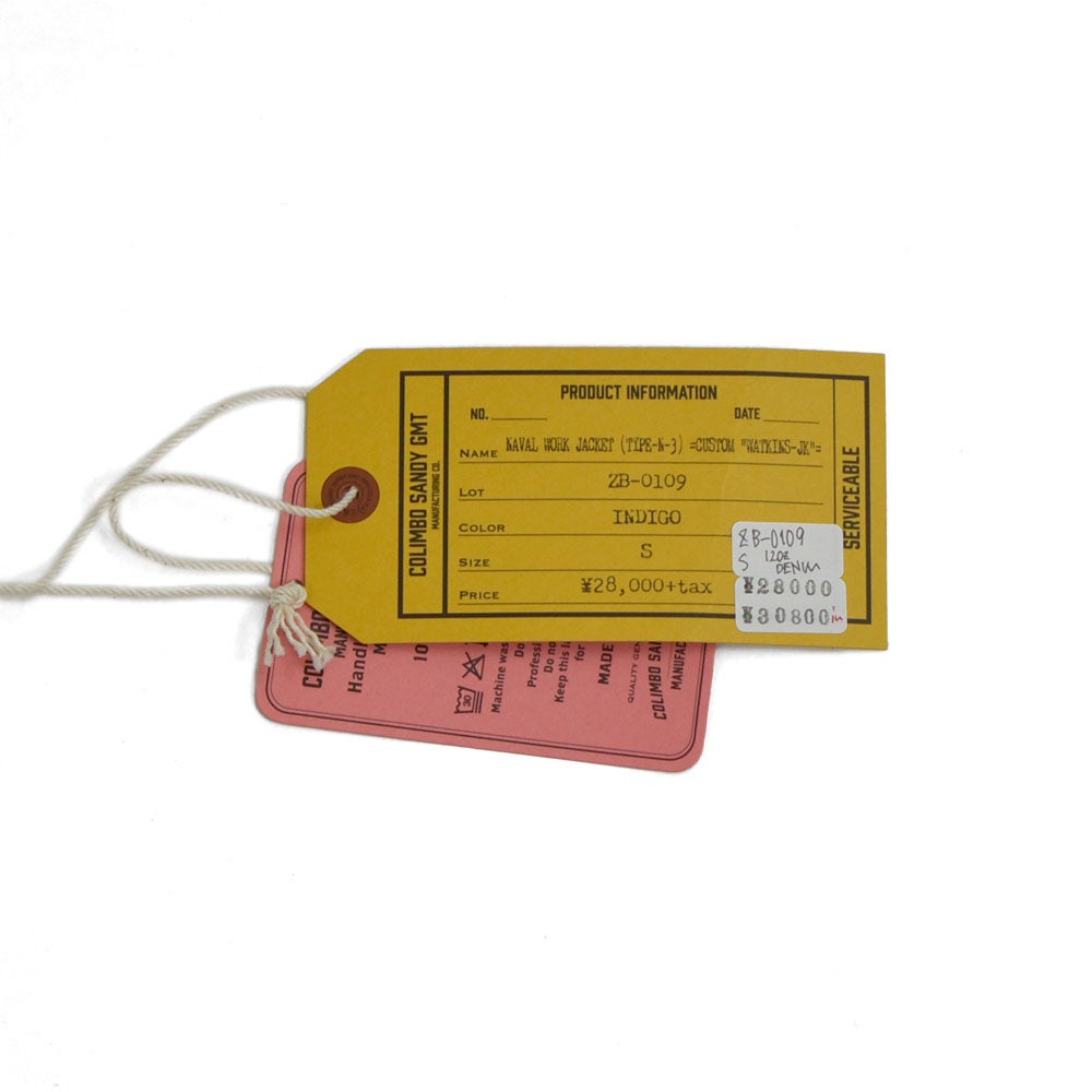 コリンボ (COLIMBO) NAVAL WORK JKT. N-3 TYPE -12OZ DENIM- =CUSTOM= WATKINS-JF ネイバル ワークジャケット N-3 タイプ -12oz デニム- ワトキンズ・ジェイエフ カバーオール ミリタリージャケット ワークジャケット カスタム ZB-0109
