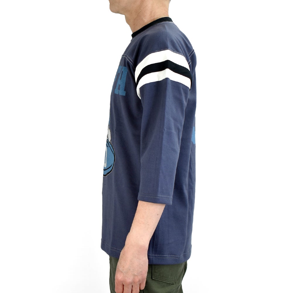 トイズマッコイ (TOYS McCOY) SNOOPY FOOTBALL SHIRT -USAFA 30- プリントTシャツ フットボールTシャツ ピーナッツ スヌーピー 七分袖 TMC2611