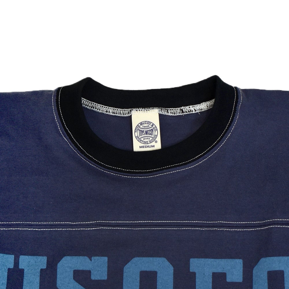 トイズマッコイ (TOYS McCOY) SNOOPY FOOTBALL SHIRT -USAFA 30- プリントTシャツ フットボールTシャツ ピーナッツ スヌーピー 七分袖 TMC2611