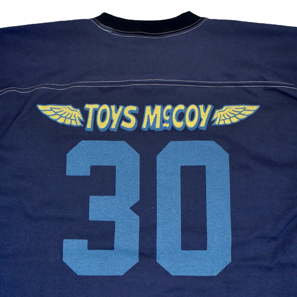 トイズマッコイ (TOYS McCOY) SNOOPY FOOTBALL SHIRT -USAFA 30- プリントTシャツ フットボールTシャツ ピーナッツ スヌーピー 七分袖 TMC2611