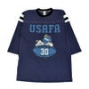 トイズマッコイ (TOYS McCOY) SNOOPY FOOTBALL SHIRT -USAFA 30- プリントTシャツ フットボールTシャツ ピーナッツ スヌーピー 七分袖 TMC2611 120.BLUE