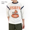トイズマッコイ (TOYS McCOY) SNOOPY FOOTBALL SHIRT -USAFA 30- プリントTシャツ フットボールTシャツ ピーナッツ スヌーピー 七分袖 TMC2611
