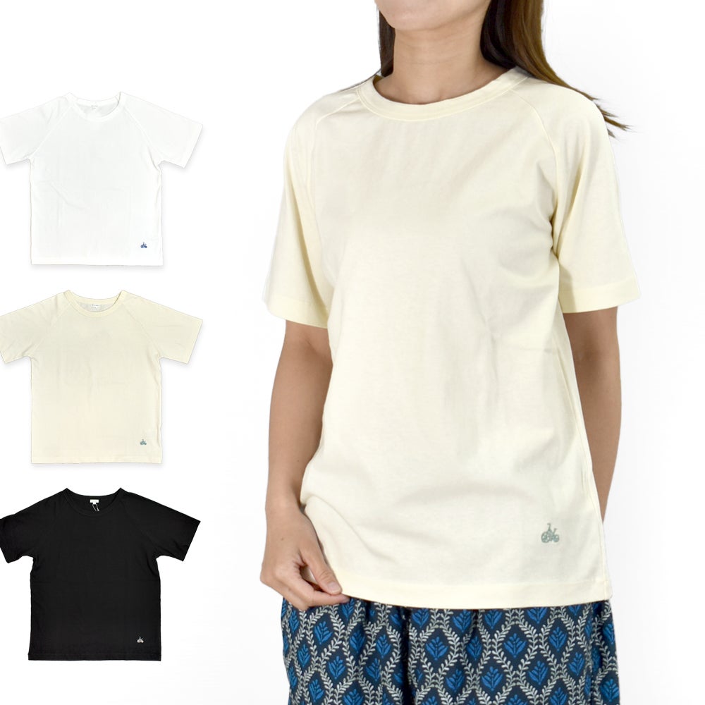 ブリスバンチ (Bliss bunch) ラグランTEE(半袖) コットン半袖Tシャツ 無地半袖Tシャツ ワンポイント刺繍 TBN1005-I