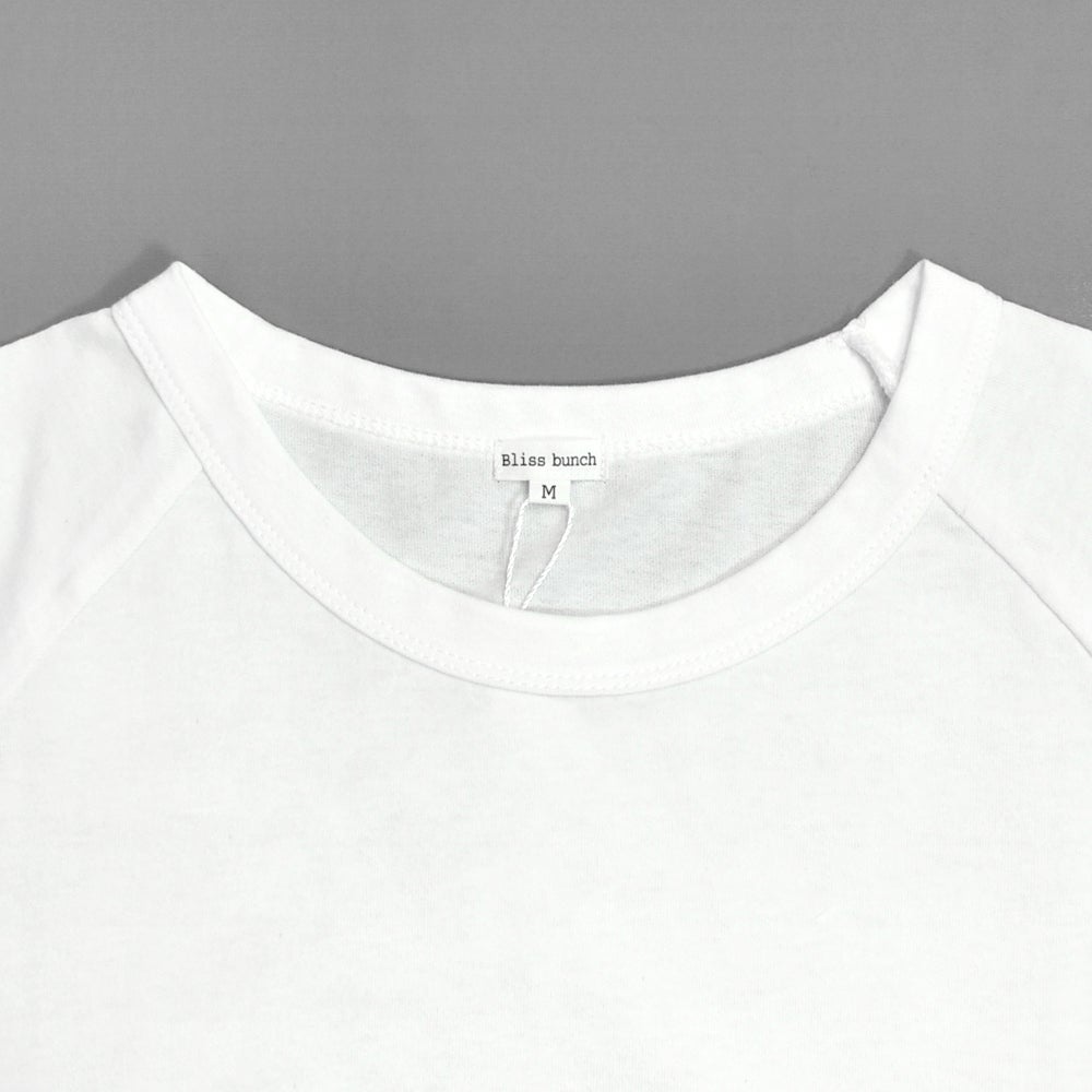 ブリスバンチ (Bliss bunch) ラグランTEE(半袖) コットン半袖Tシャツ 無地半袖Tシャツ ワンポイント刺繍 TBN1005-I