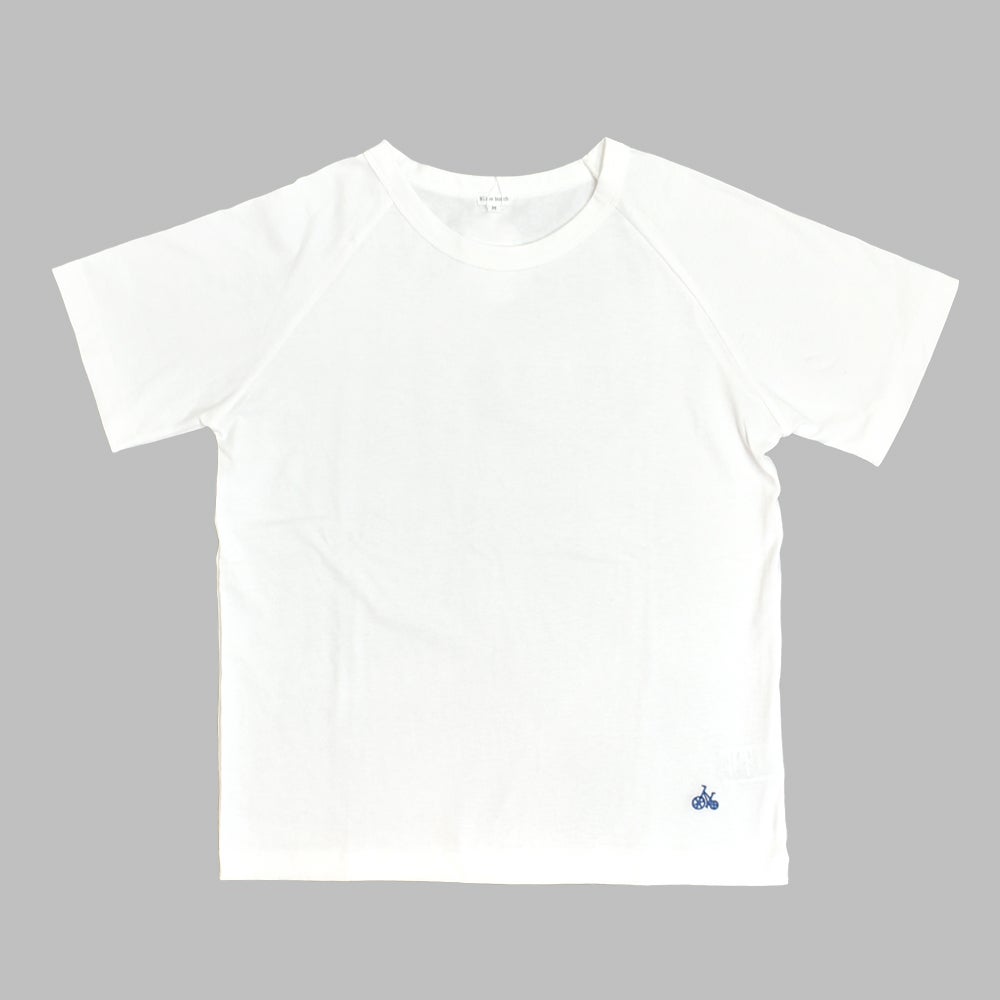 ブリスバンチ (Bliss bunch) ラグランTEE(半袖) コットン半袖Tシャツ 無地半袖Tシャツ ワンポイント刺繍 TBN1005-I 7-1.O/WHITE