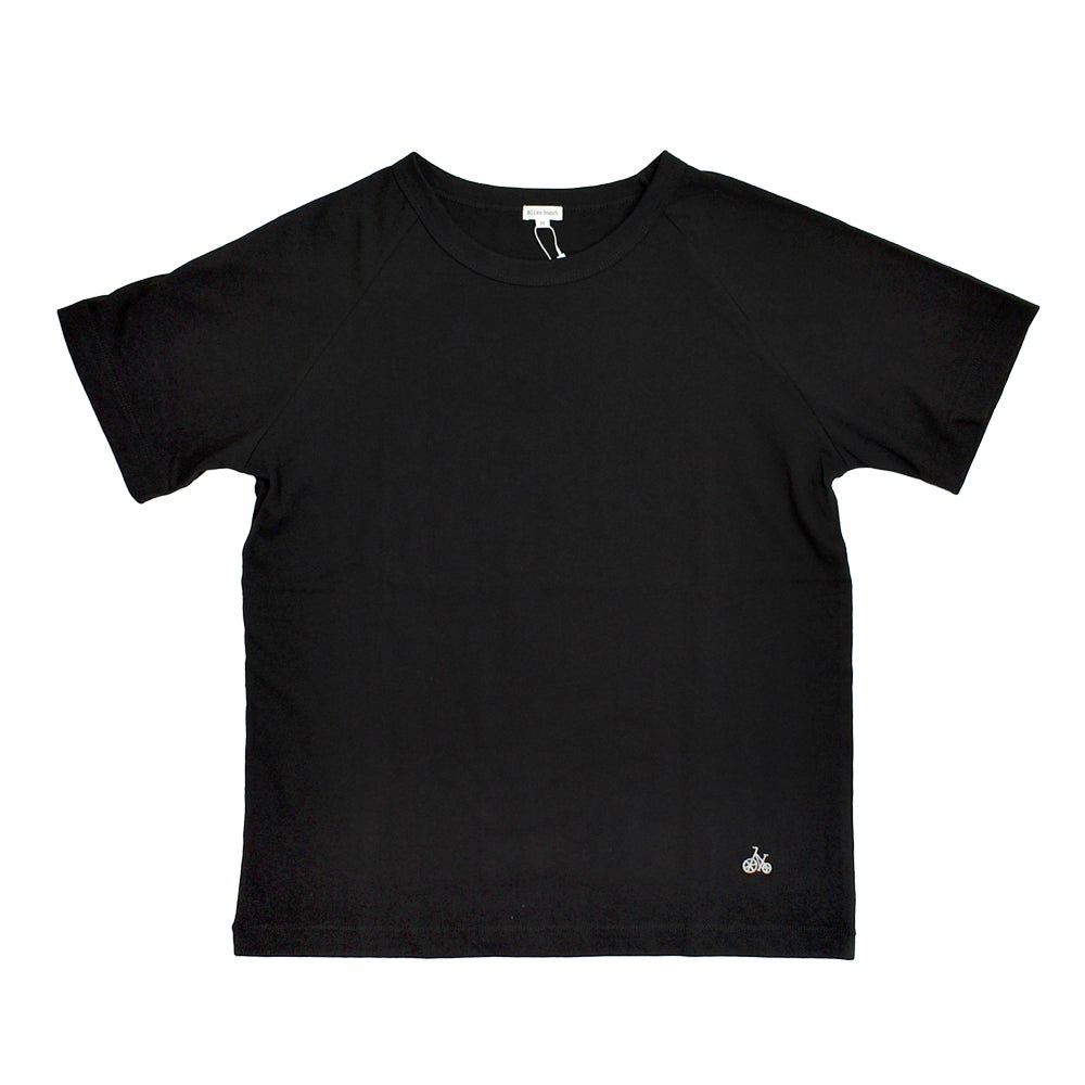 ブリスバンチ (Bliss bunch) ラグランTEE(半袖) コットン半袖Tシャツ 無地半袖Tシャツ ワンポイント刺繍 TBN1005-I 7-7.BLACK