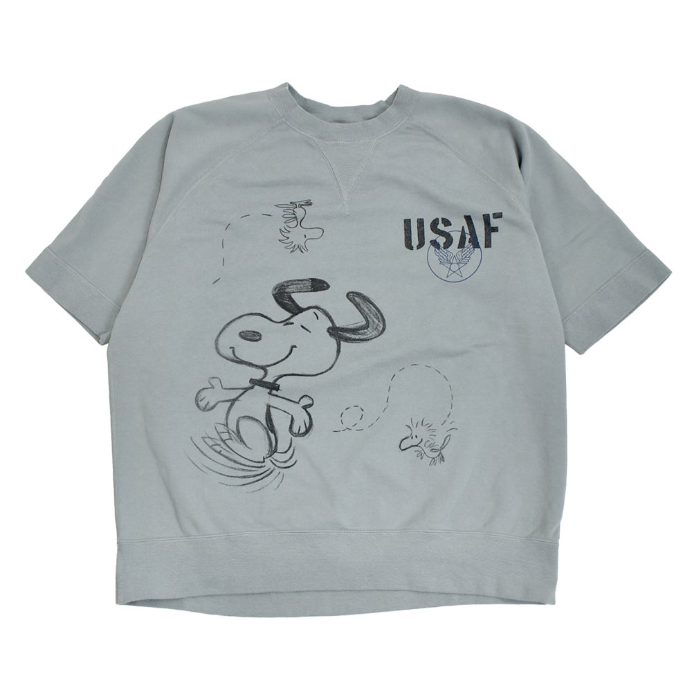 トイズマッコイ (TOYS McCOY) SHORT SLEEVE SWEAT SHIRT SNOOPY -USAF- 半袖プリントTシャツ スヌーピー TMC2626 110.SAXGRY
