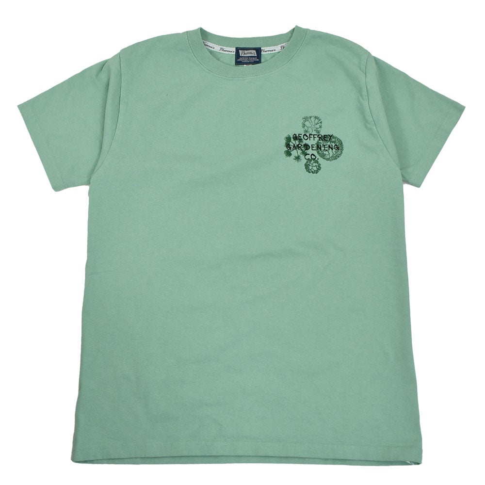 フェローズ (PHERROW'S) 26S-PT11 GEOFFREY GARDENING CO. 半袖プリントTシャツ 210.MINT GREEN