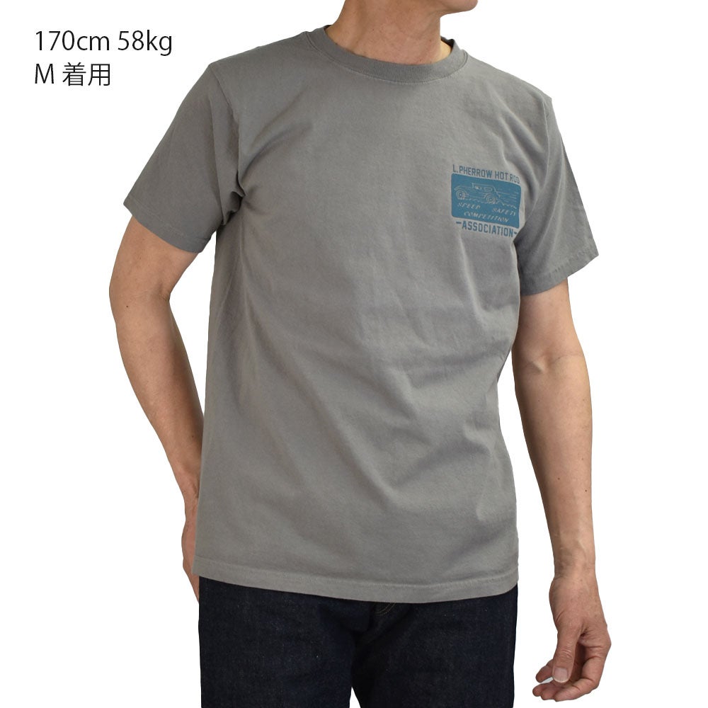 フェローズ (PHERROW'S) 26S-PT13 半袖プリントTシャツ 007.WARM GRAY