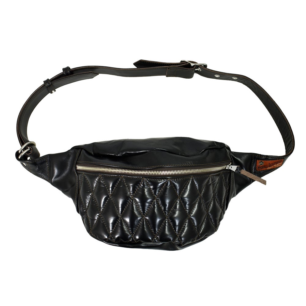 トイズマッコイ (TOYS McCOY) DUAL BLADE -PADDED- BAG ウエストバッグ ボディバッグ ホースハイド レザー 革 TMA2422 030.BLACK