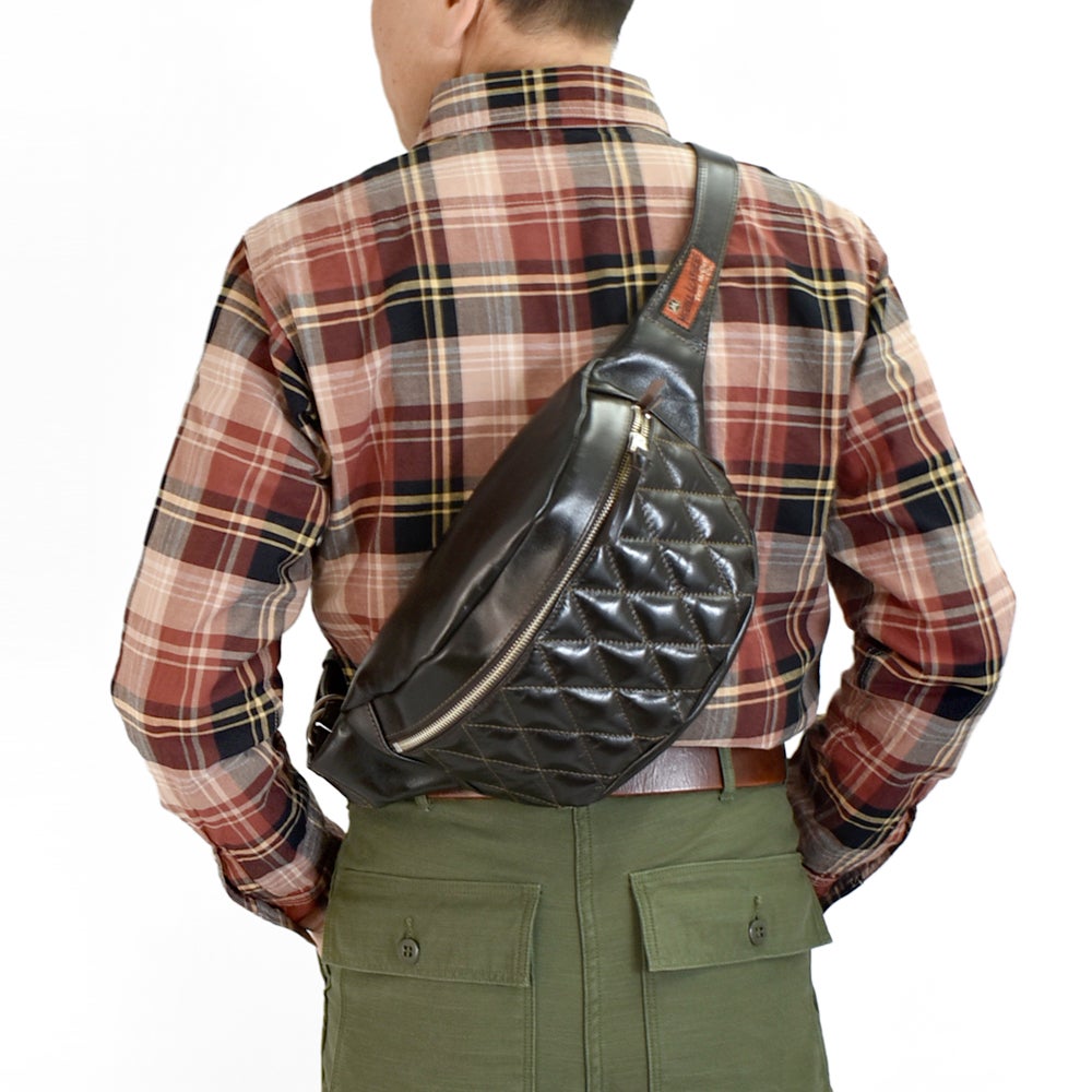 トイズマッコイ (TOYS McCOY) DUAL BLADE -PADDED- BAG ウエストバッグ ボディバッグ ホースハイド レザー 革 TMA2422