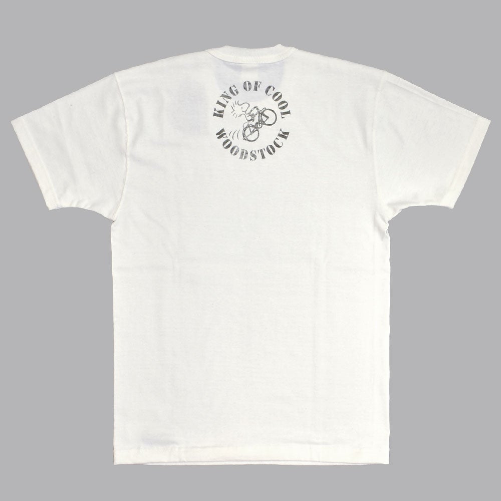 トイズマッコイ (TOYS McCOY) PEANUTS TEE -WOODSTOCK KING OF COOL- 半袖プリントTシャツ スヌーピー ウッドストック TMC2628　011.OFFWHT
