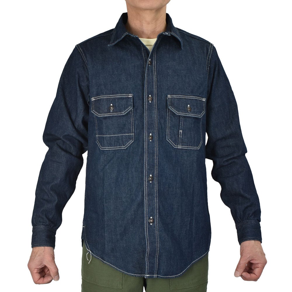 フリーホイーラーズ (FREEWHEELERS) -Birner- MECHANIC SHIRT Vintage Style 8.5oz Indigo Denim 長袖デニムシャツ 2623002