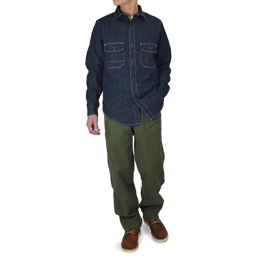 フリーホイーラーズ (FREEWHEELERS) -Birner- MECHANIC SHIRT Vintage Style 8.5oz Indigo Denim 長袖デニムシャツ 2623002