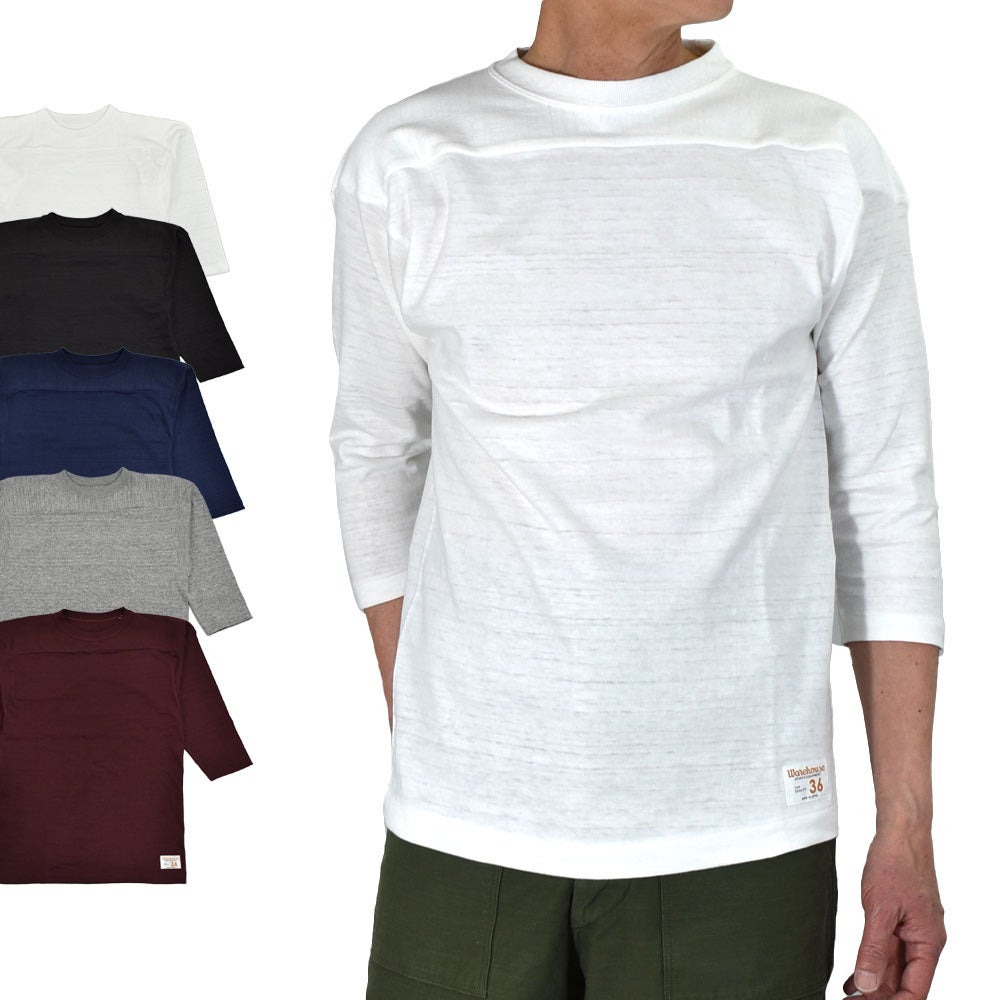 ウエアハウス (WAREHOUSE) Lot 4063 7分袖フットボールT 無地 ロンT