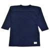 ウエアハウス (WAREHOUSE) Lot 4063 7分袖フットボールT 無地 ロンT　ネイビー