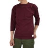 ウエアハウス (WAREHOUSE) Lot 4063 7分袖フットボールT 無地 ロンT ボルドー