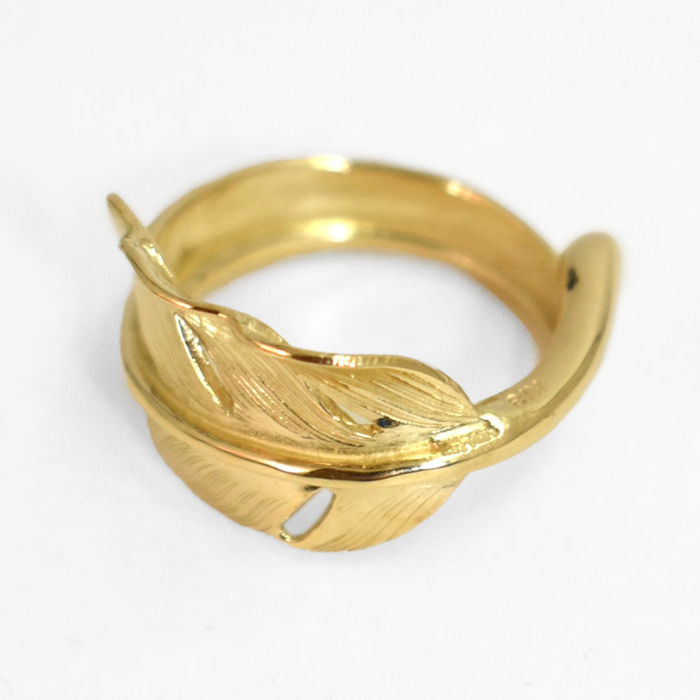 ラリースミス (LARRY SMITH) 18K GOLD KAZEKIRI FEATHER RING No. 20 ゴールドアクセサリー リング 指輪 EFRG-0020-18KYG