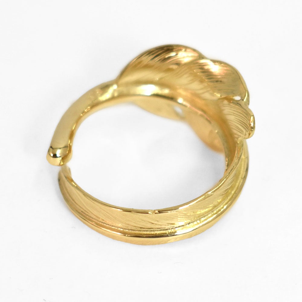 ラリースミス (LARRY SMITH) 18K GOLD KAZEKIRI FEATHER RING No. 20