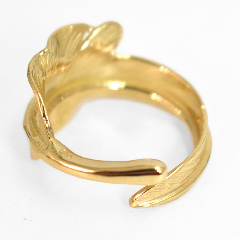 ラリースミス (LARRY SMITH) 18K GOLD KAZEKIRI FEATHER RING No. 20