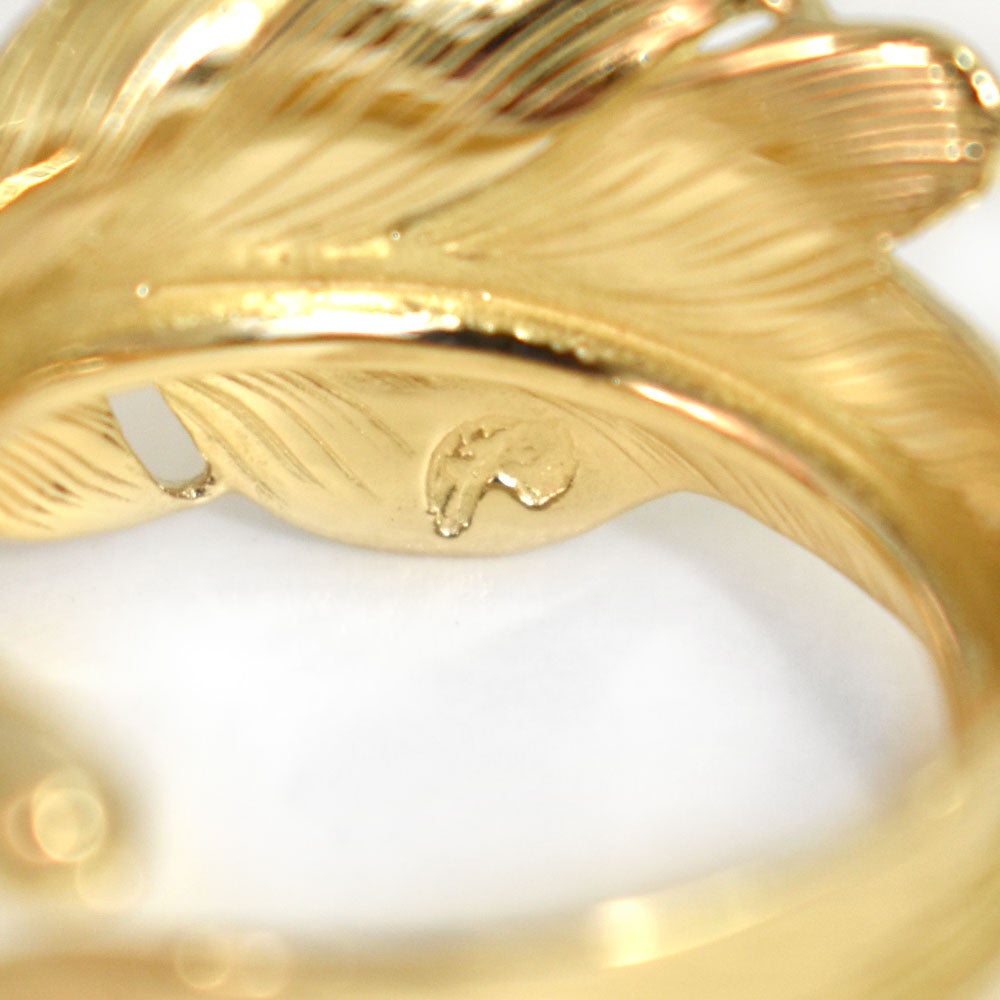 ラリースミス (LARRY SMITH) 18K GOLD KAZEKIRI FEATHER RING No. 20