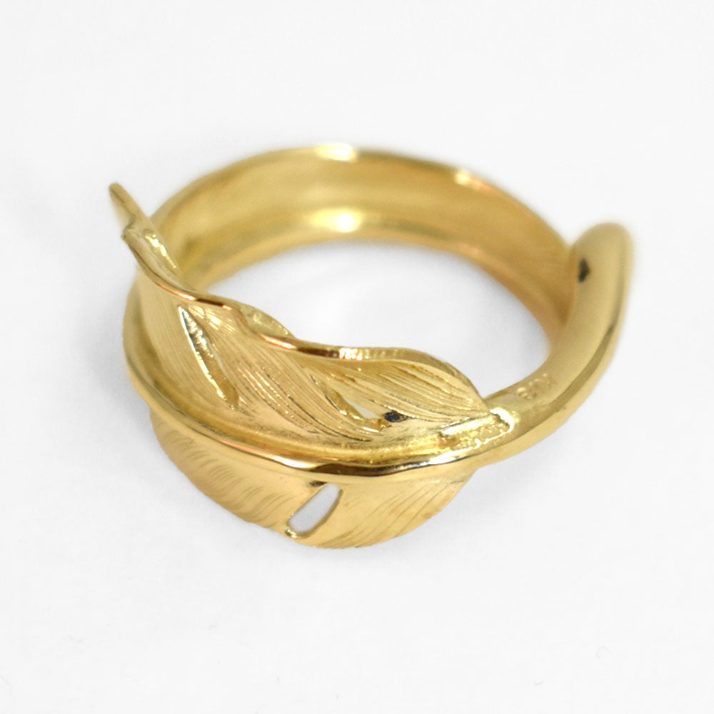 ラリースミス (LARRY SMITH) 18K GOLD KAZEKIRI FEATHER RING No. 20